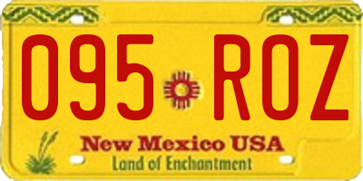 NM license plate 095ROZ