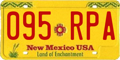NM license plate 095RPA