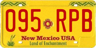 NM license plate 095RPB