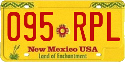 NM license plate 095RPL