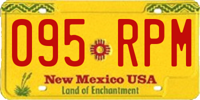 NM license plate 095RPM