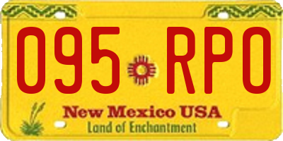 NM license plate 095RPO