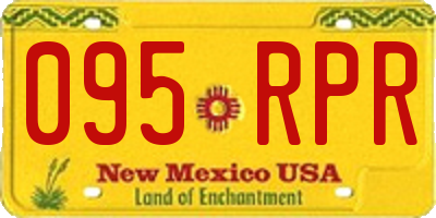 NM license plate 095RPR