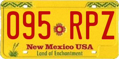NM license plate 095RPZ
