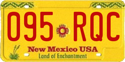 NM license plate 095RQC