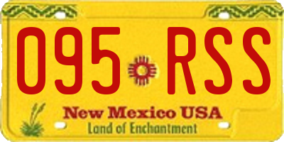 NM license plate 095RSS