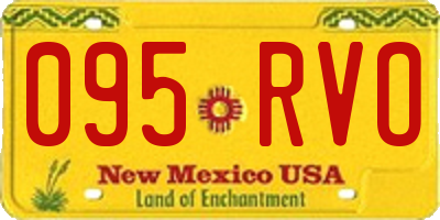 NM license plate 095RVO