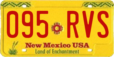 NM license plate 095RVS
