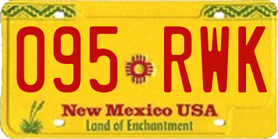 NM license plate 095RWK