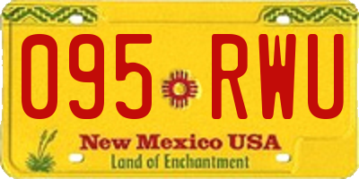 NM license plate 095RWU