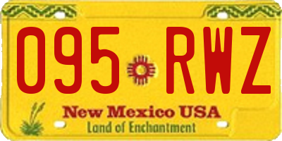 NM license plate 095RWZ