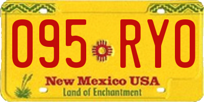 NM license plate 095RYO