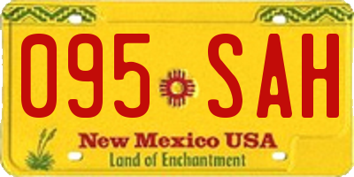 NM license plate 095SAH