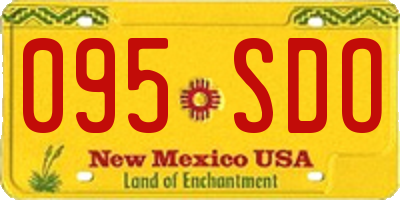 NM license plate 095SDO