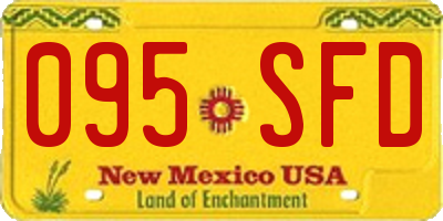 NM license plate 095SFD