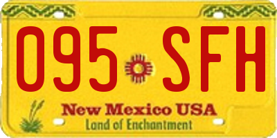 NM license plate 095SFH