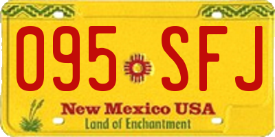 NM license plate 095SFJ