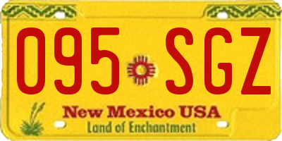 NM license plate 095SGZ