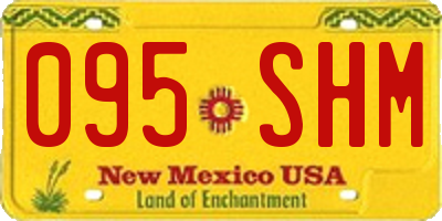 NM license plate 095SHM