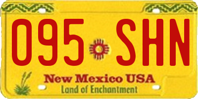 NM license plate 095SHN