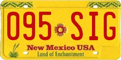 NM license plate 095SIG