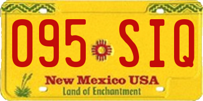 NM license plate 095SIQ