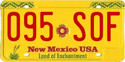 NM license plate 095SOF