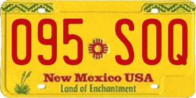 NM license plate 095SOQ