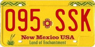 NM license plate 095SSK