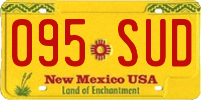 NM license plate 095SUD
