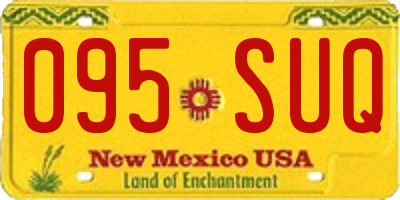 NM license plate 095SUQ