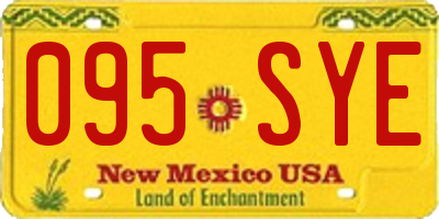 NM license plate 095SYE