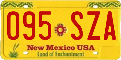 NM license plate 095SZA