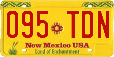 NM license plate 095TDN
