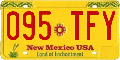 NM license plate 095TFY