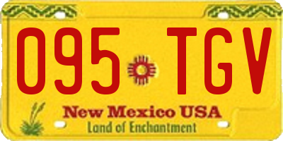 NM license plate 095TGV