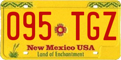 NM license plate 095TGZ