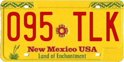 NM license plate 095TLK