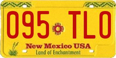 NM license plate 095TLO