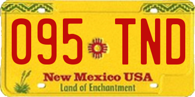 NM license plate 095TND