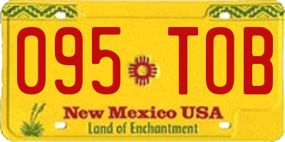 NM license plate 095TOB