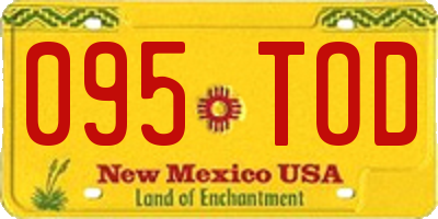 NM license plate 095TOD