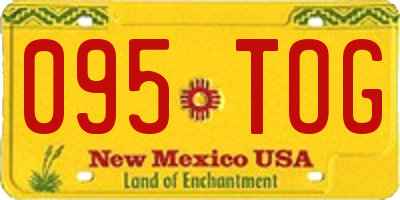 NM license plate 095TOG