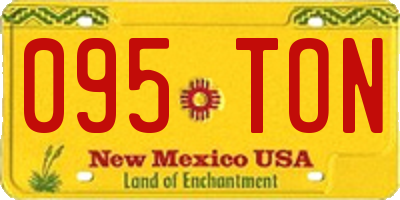 NM license plate 095TON