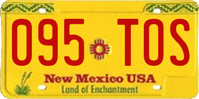 NM license plate 095TOS