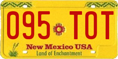NM license plate 095TOT