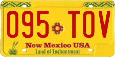 NM license plate 095TOV