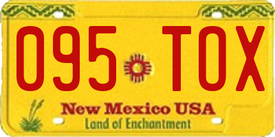 NM license plate 095TOX