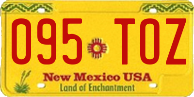 NM license plate 095TOZ