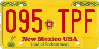 NM license plate 095TPF